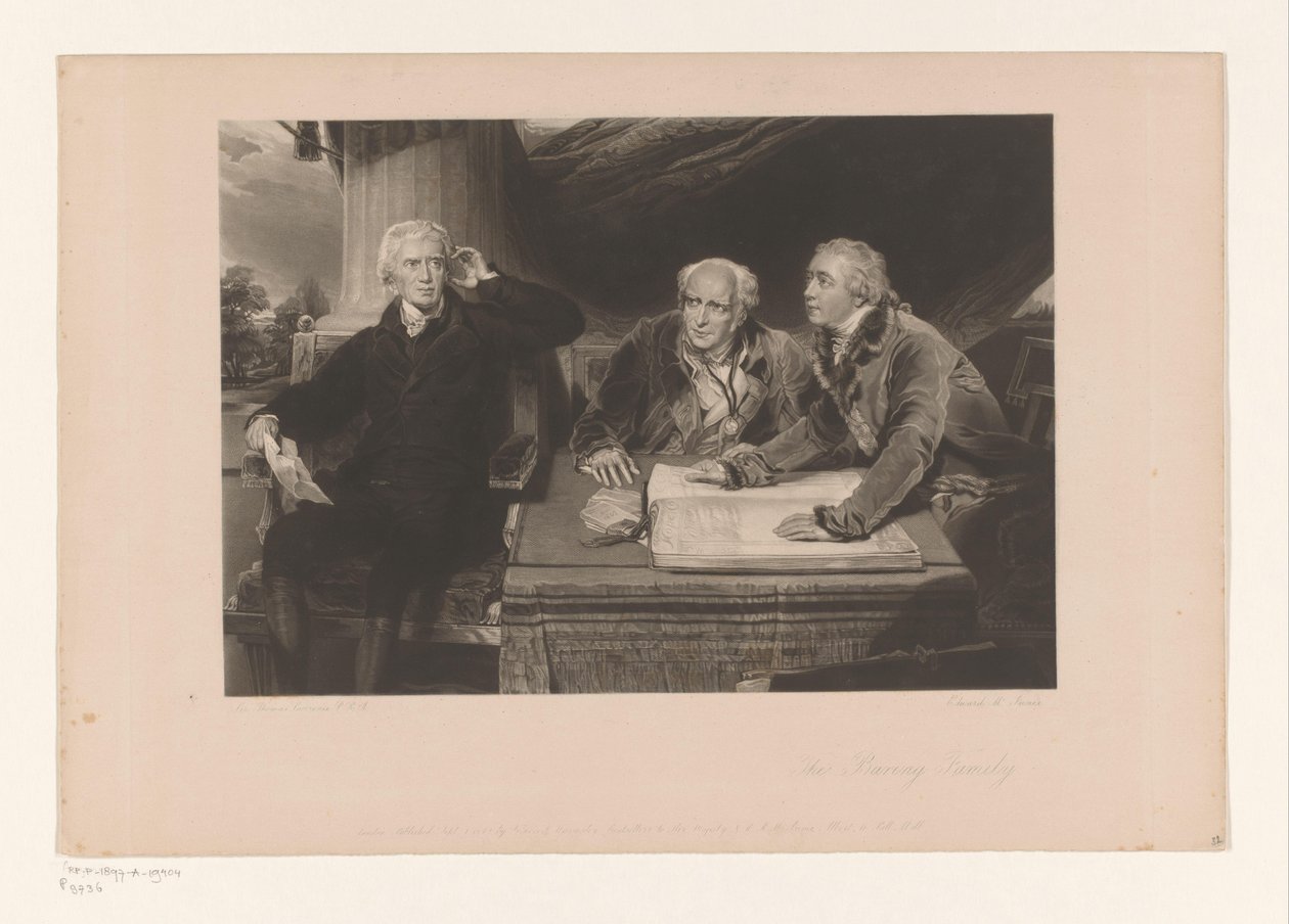 Ritratto di Sir Francis Baring, con suo fratello e suo genero da Edward McInnes