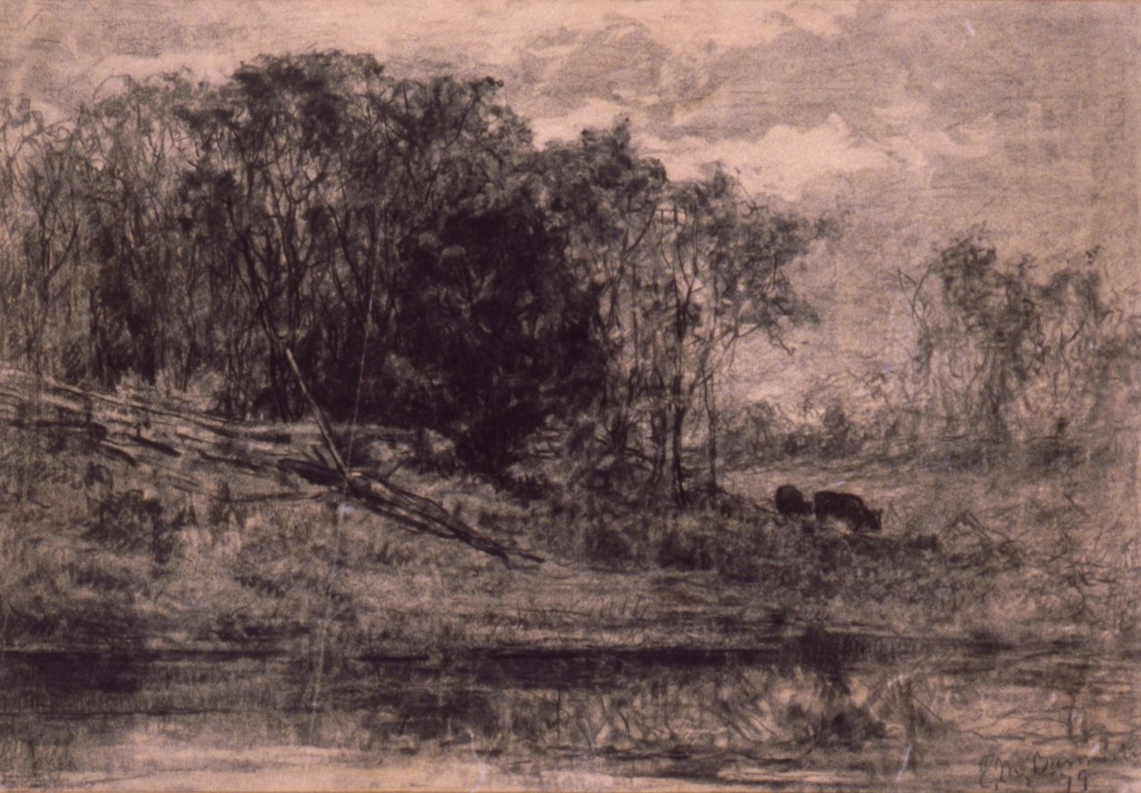 Mucche nella foresta da Edward Mitchell Bannister