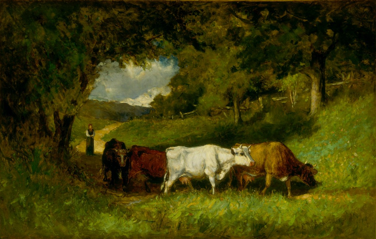 Guidare le mucche verso casa da Edward Mitchell Bannister