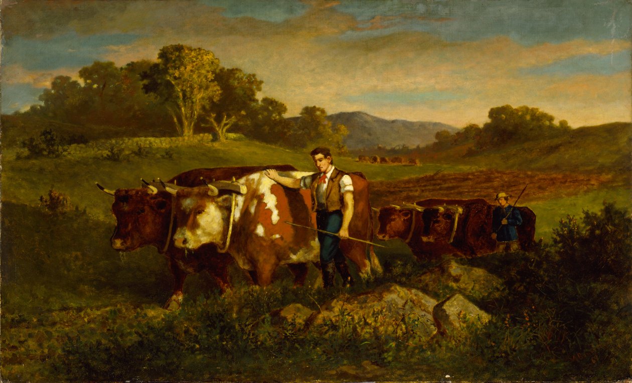 Mandriani con mucche da Edward Mitchell Bannister