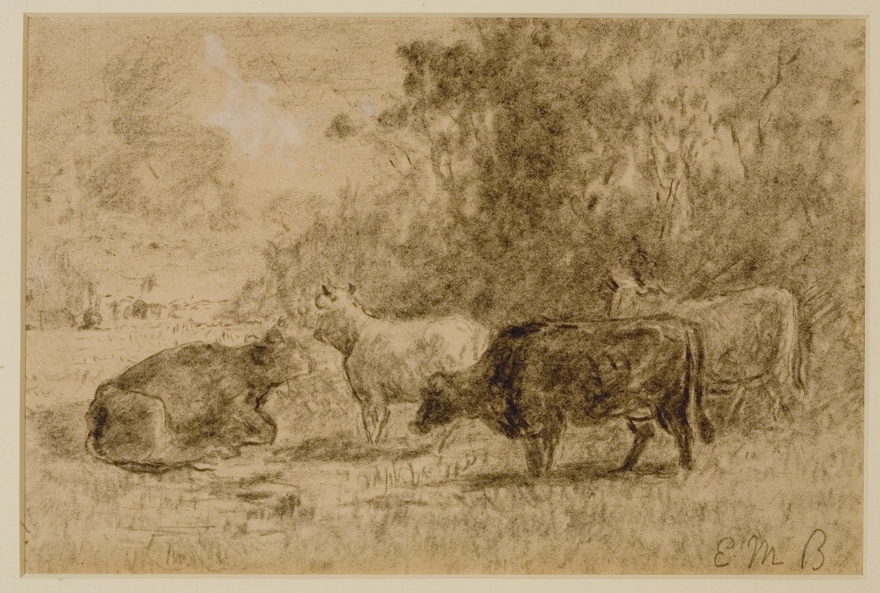 Paesaggio con Quattro Mucche, c. 1880 da Edward Mitchell Bannister