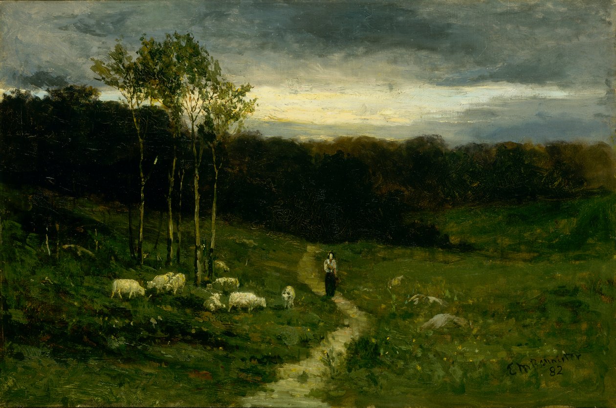 Donna che cammina lungo il sentiero, 1882 da Edward Mitchell Bannister