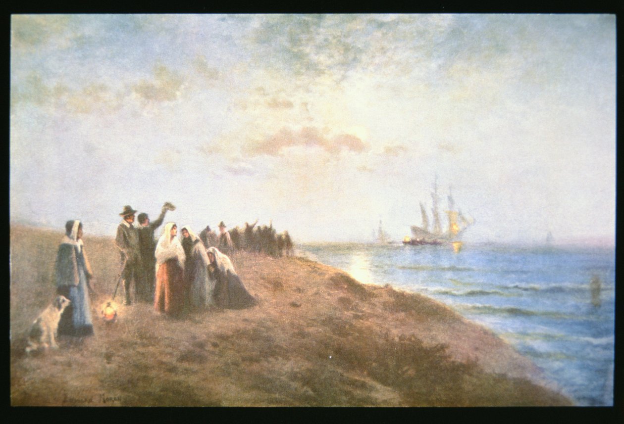 Imbarco dei Pellegrini da Edward Moran