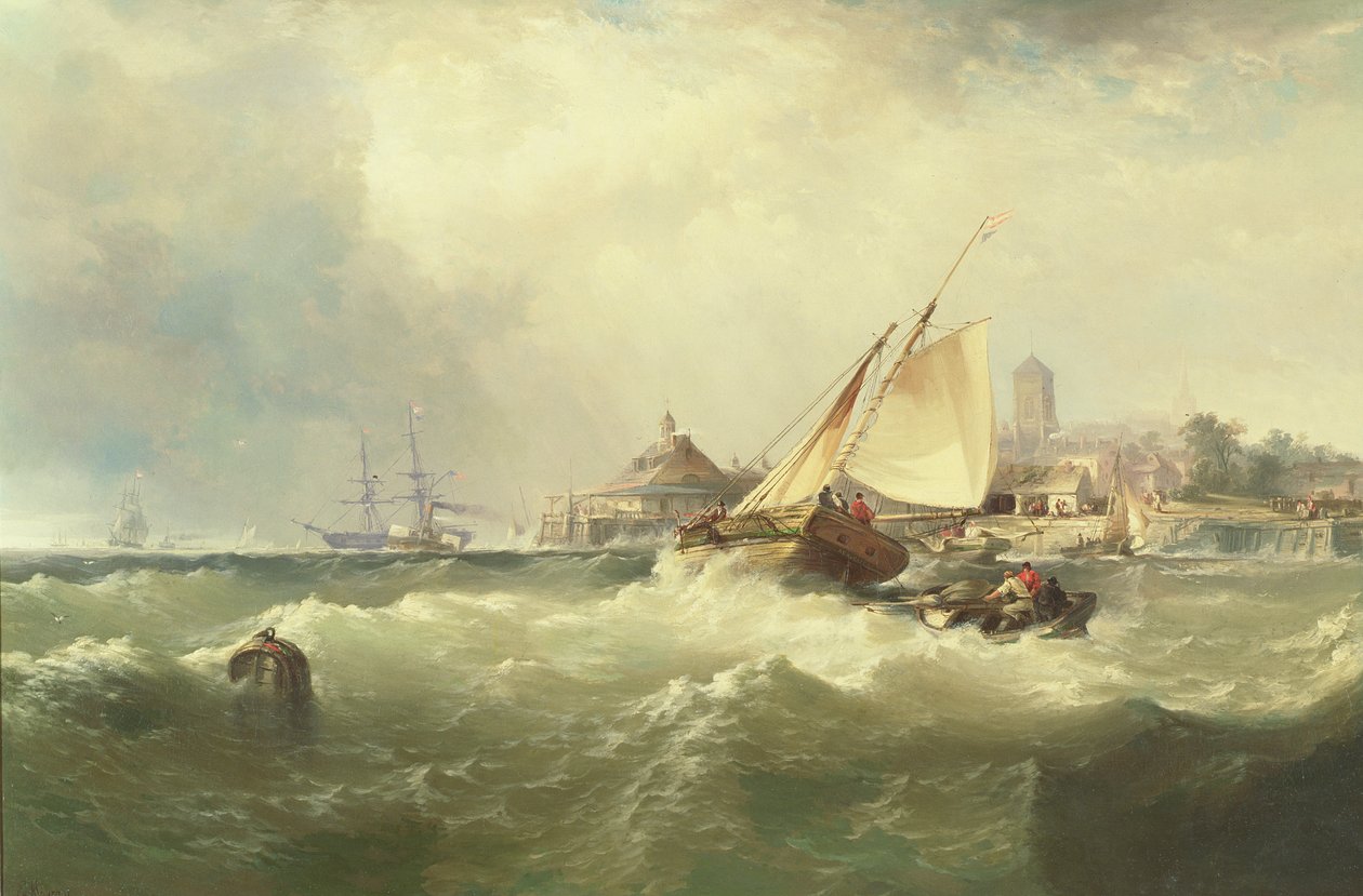 New Castle sul Delaware da Edward Moran