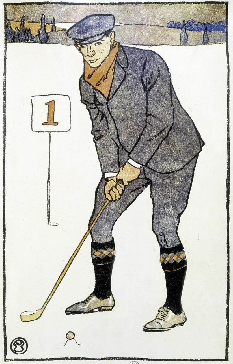 Calendario: "Golf Calendar" di Edward Penfield da Edward Penfield