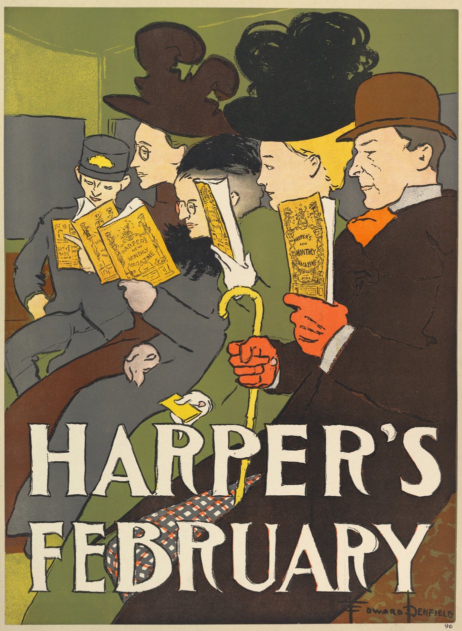 Harpers New Monthly Magazine, febbraio 1896 da Edward Penfield