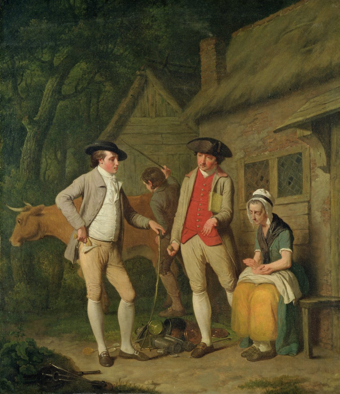 La mucca e i beni della vedova Costard, sequestrati per le tasse, sono riscattati dalla generosità di Johnny Pearmain, 1782 da Edward Penny