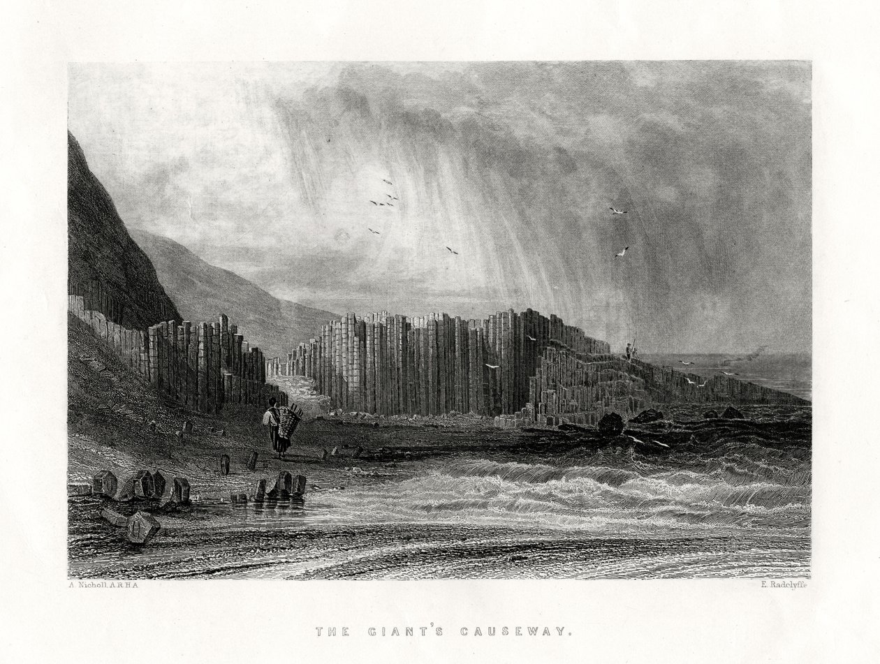 La strada dei giganti, Contea di Antrim, Irlanda del Nord, 1884 da Edward Radclyffe
