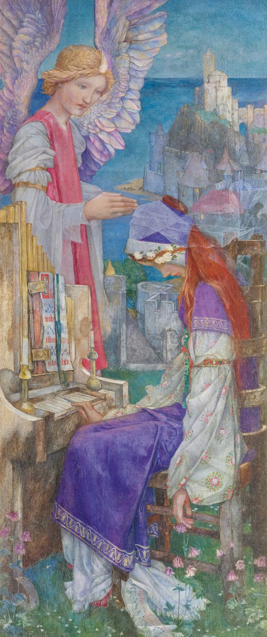 Santa Cecilia (olio su tela) da Edward Reginald Frampton