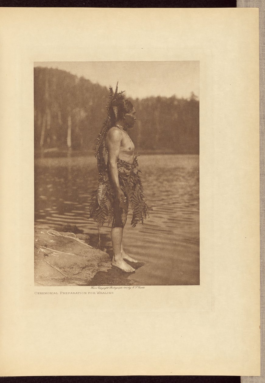 Preparazione cerimoniale per la caccia alle balene da Edward S. Curtis