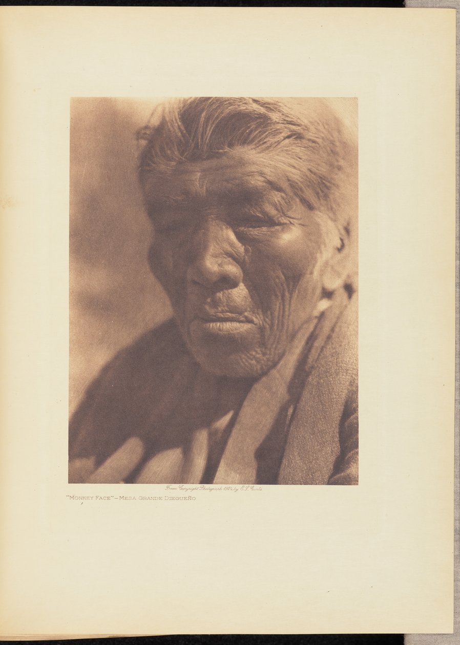 "Faccia di scimmia - Grande tavola diegueño da Edward S. Curtis
