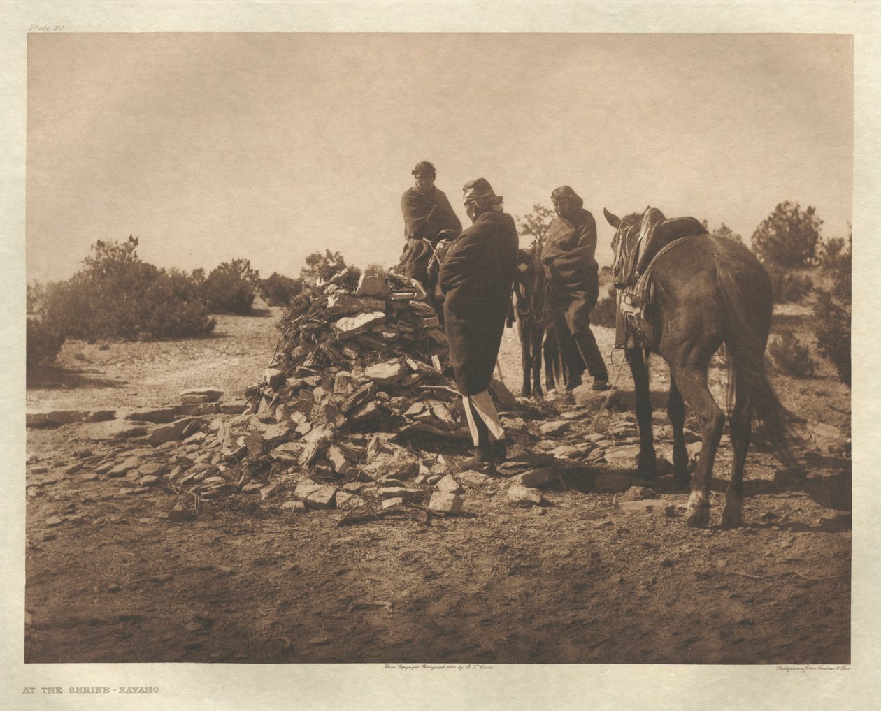 Portafoglio I, lastra 30: Al Santuario-Navaho da Edward S. Curtis