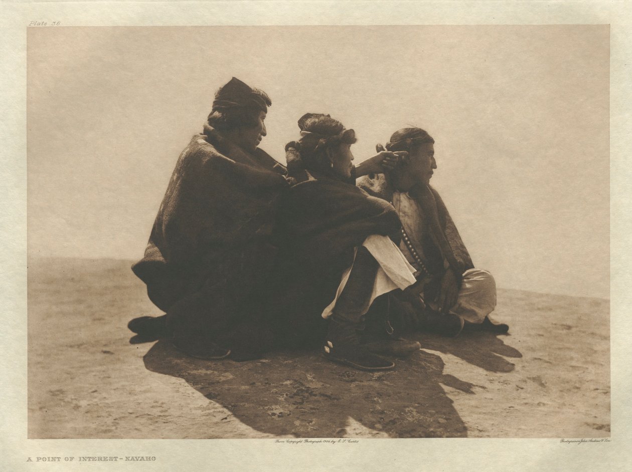 Portfolio I, lastra 36: Un punto di interesse-Navaho da Edward S. Curtis