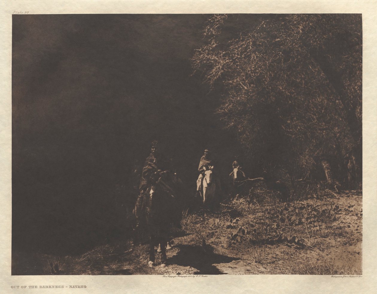 Portfolio I, lastra 37: Fuori dal buio-Navaho da Edward S. Curtis