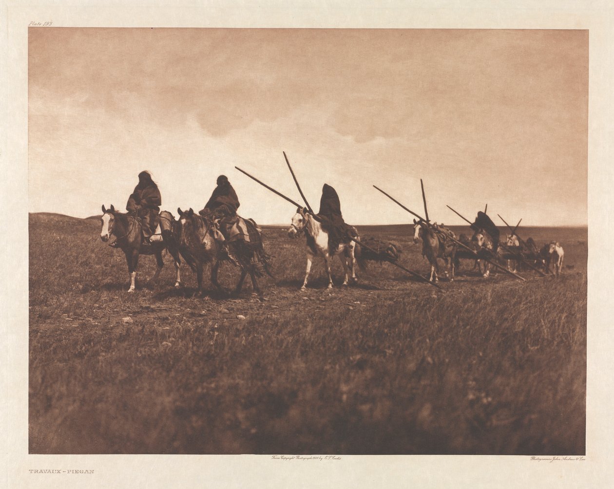 Portfolio VI, Tavola 193: Travaux--Piegan da Edward S. Curtis