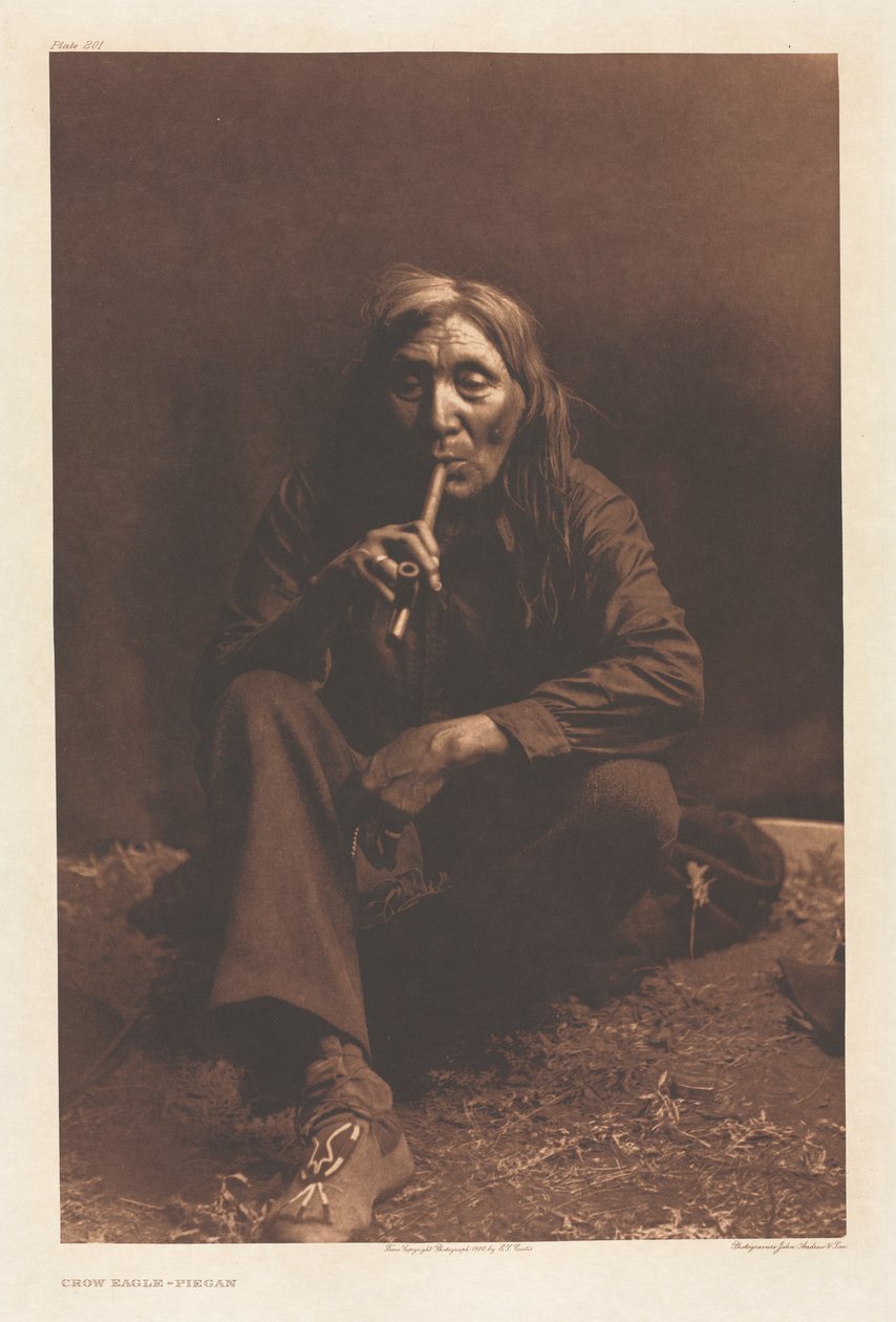 Portfolio VI, Tavola 201: Aquila del Corvo--Piegan da Edward S. Curtis
