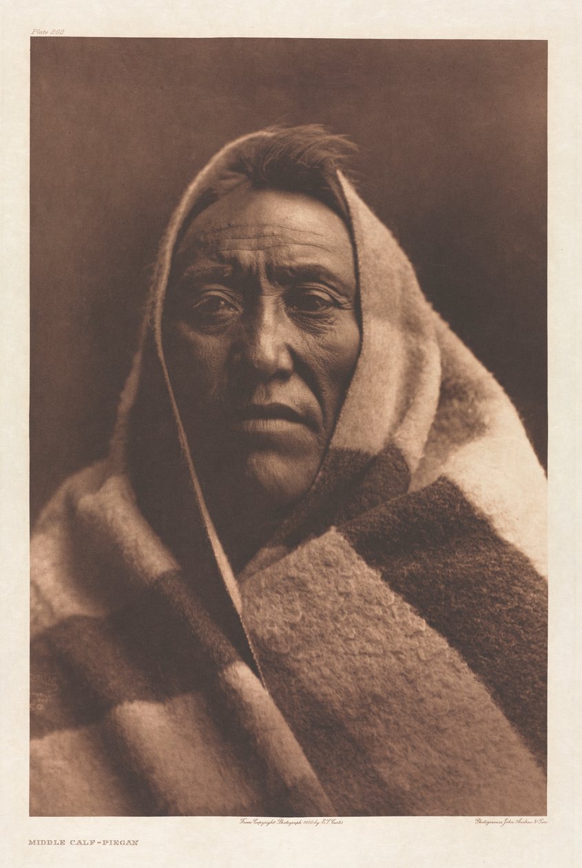 Portfolio VI, Tavola 202: Vitello di Mezzo - Piegan da Edward S. Curtis
