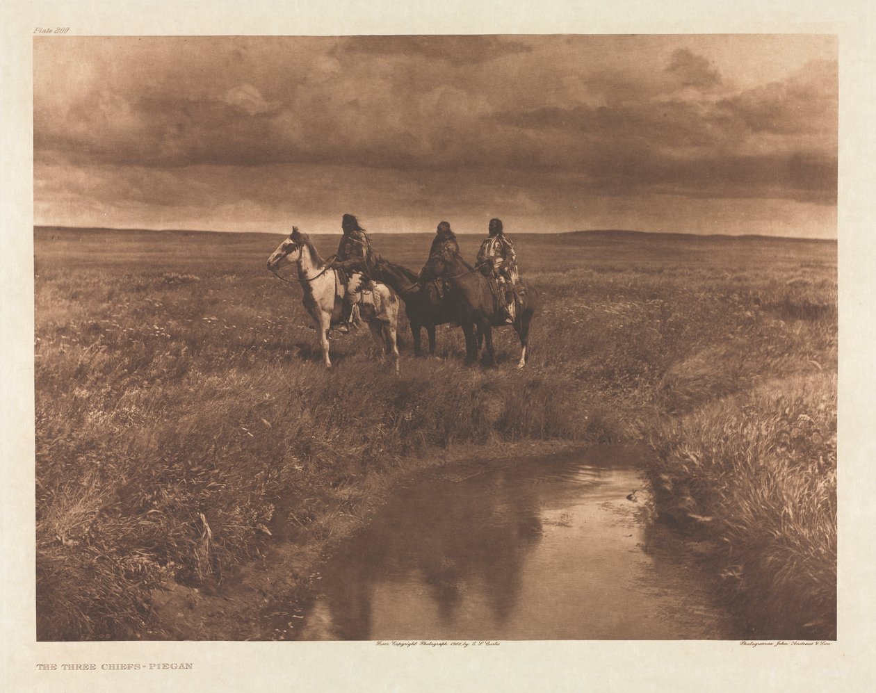 Portfolio VI, Tavola 209: I tre capi - Piegan da Edward S. Curtis