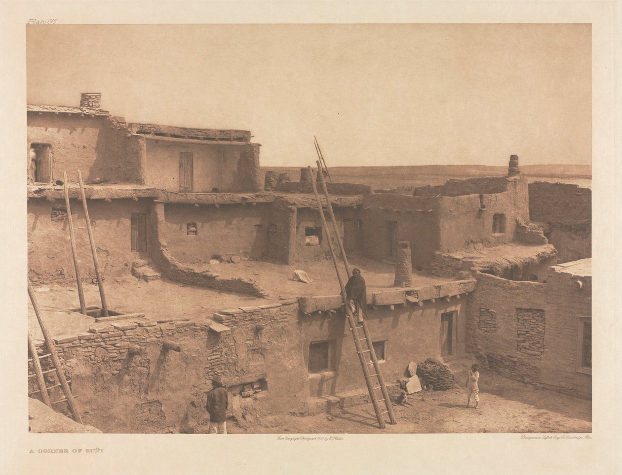 Portfolio XVII, lastra 615: Un angolo di Zuñi da Edward S. Curtis