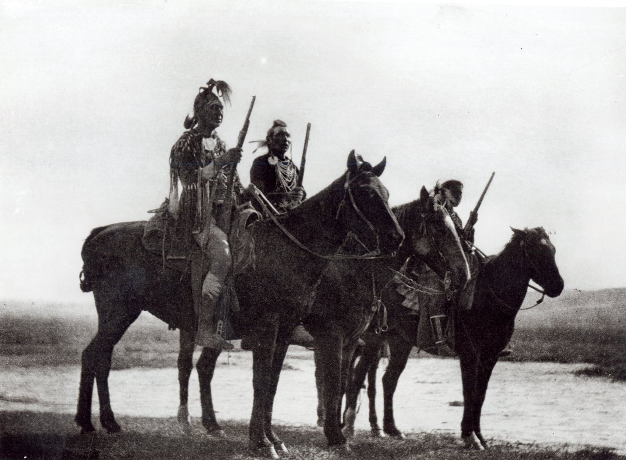 Gli Scout Corvi di Custer, Tribù di Nativi Americani da Edward Sheriff Curtis