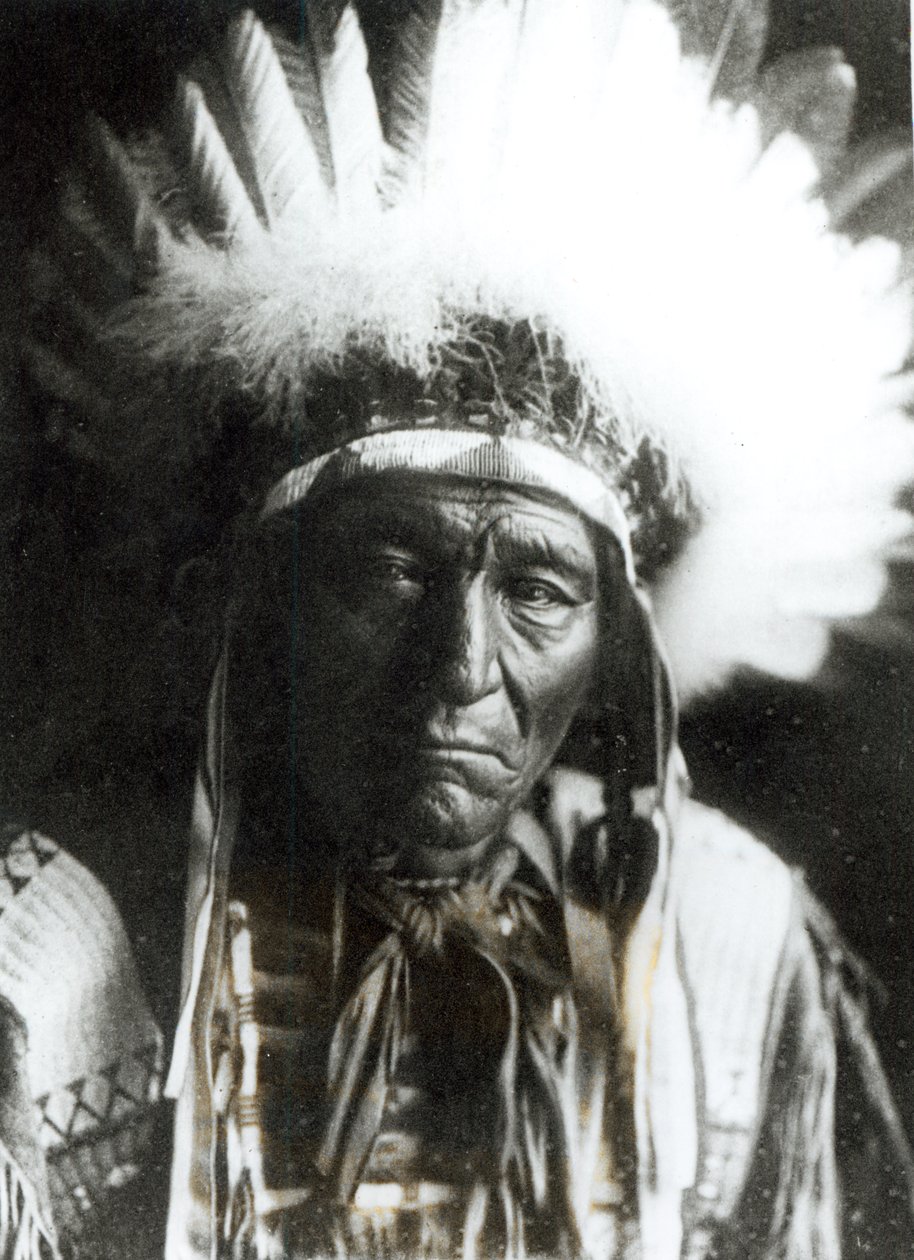 Iron Plume - Ogalala, nativo americano da Edward Sheriff Curtis