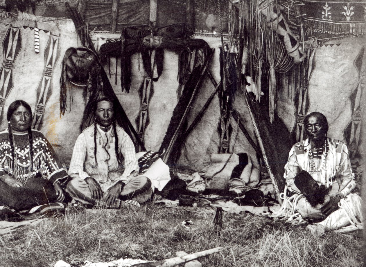 Interno del Lodge Piegan da Edward Sheriff Curtis