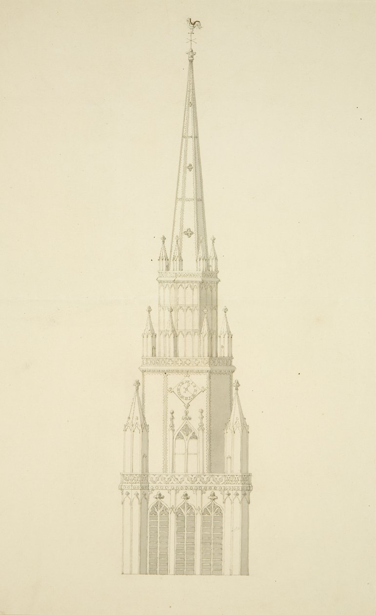 Torre progettata di St Mary Redcliffe da Edward Shiercliffe