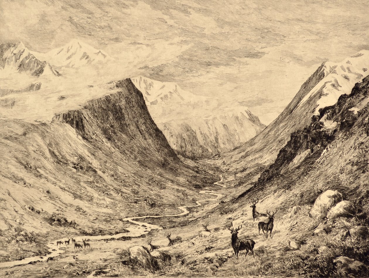 Il Dee delle Highlands: Incontro di Garchary e Larig Burns, c.1880 da Edward Slocombe