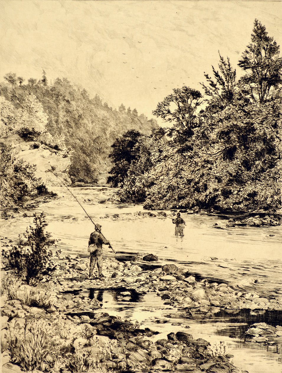 Il Tees: Il Tees a Ovington, c.1880 da Edward Slocombe
