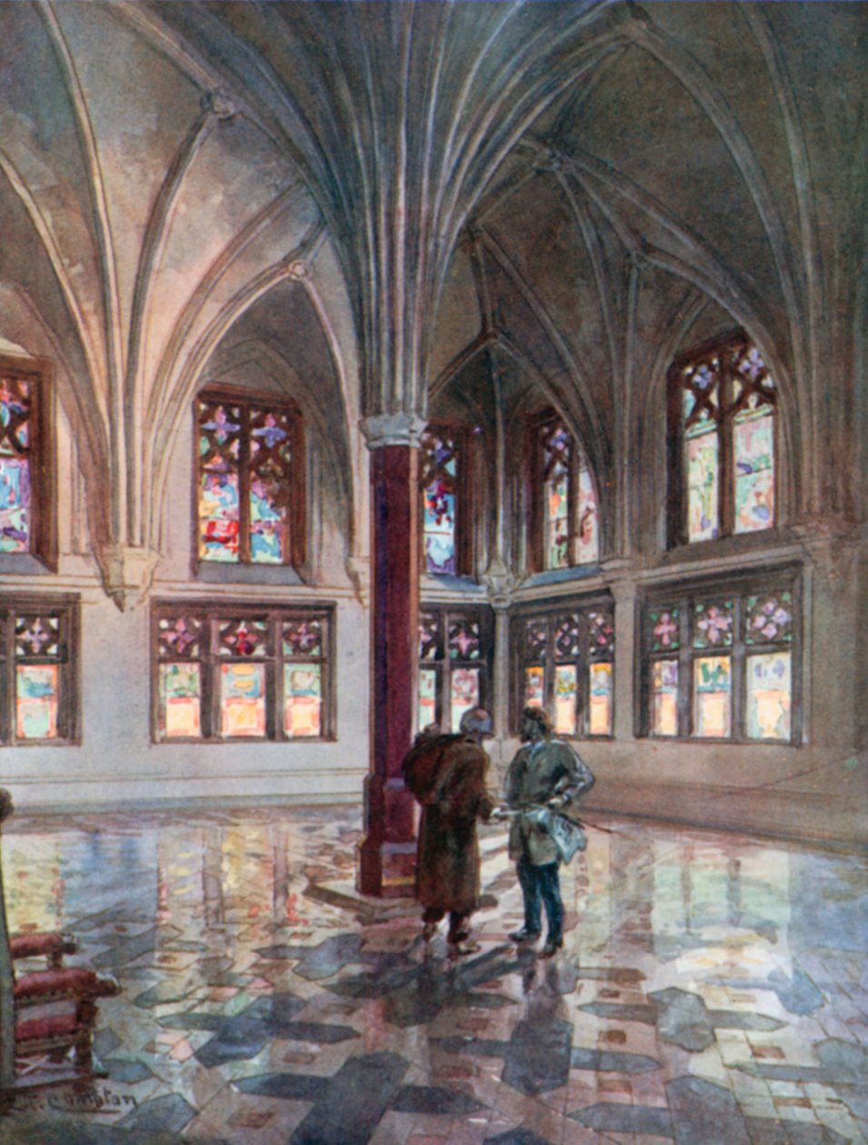 Castello di Marienburg (litografia a colori) da Edward Theodore Compton