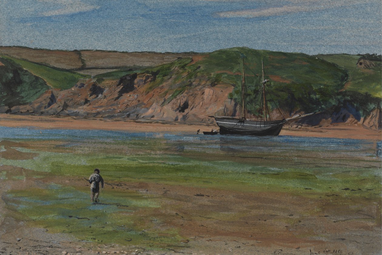 Un fiume del Devon a bassa marea, 16 giugno 1859 da Edward Thompson Davis