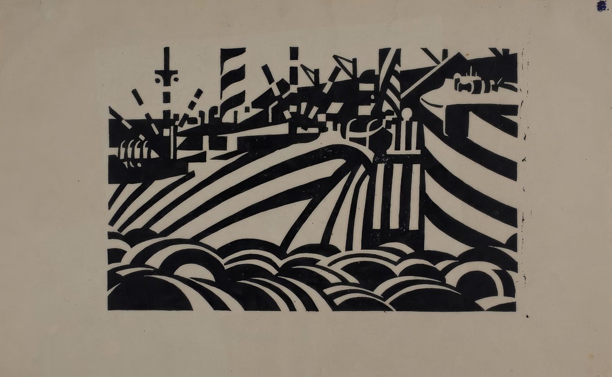 Scena del molo da Edward Wadsworth