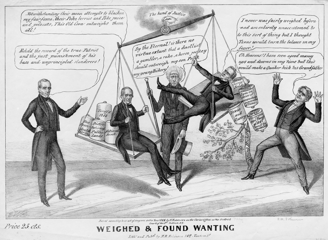 Pesato e trovato mancante, pubblicato da H R Robinson, New York, 1844 da Edward Williams Clay