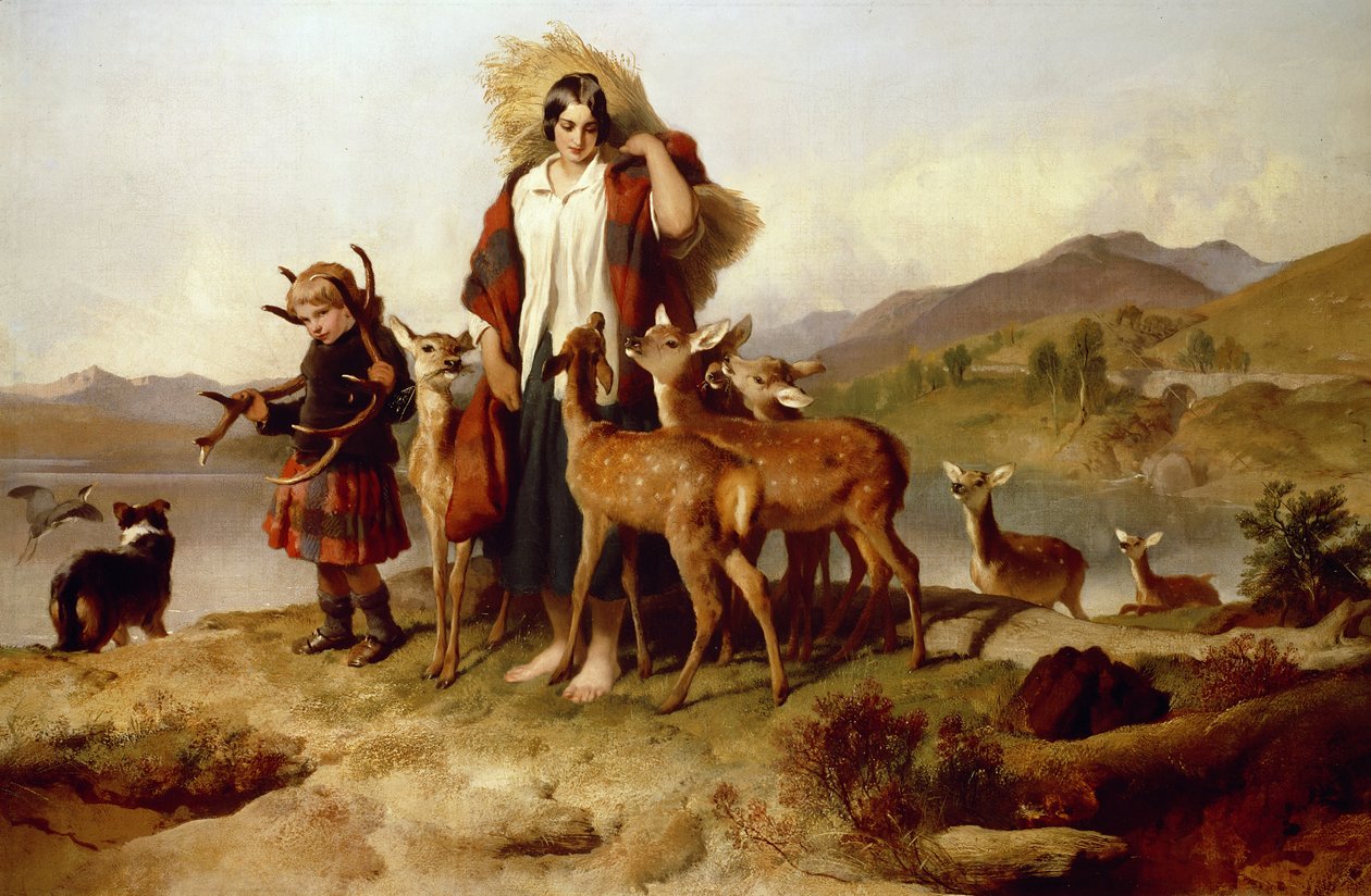 La famiglia del guardaboschi da Edwin Landseer