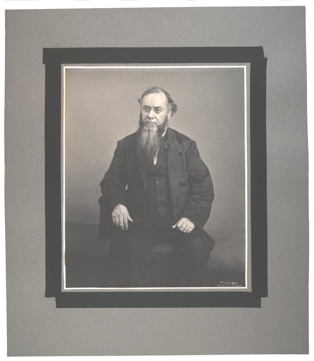 Fotografia imperiale al platino di Edwin M. Stanton, stampata da M.P. Rice da Edwin McMasters Stanton