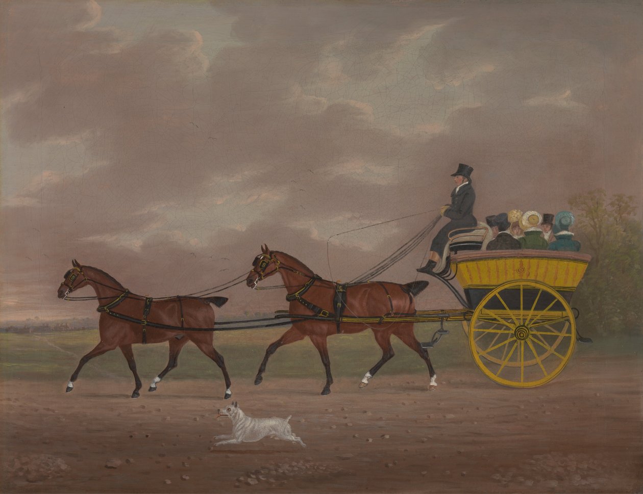 Un gentiluomo che guida in tandem verso una carrozza da Edwin W. Cooper