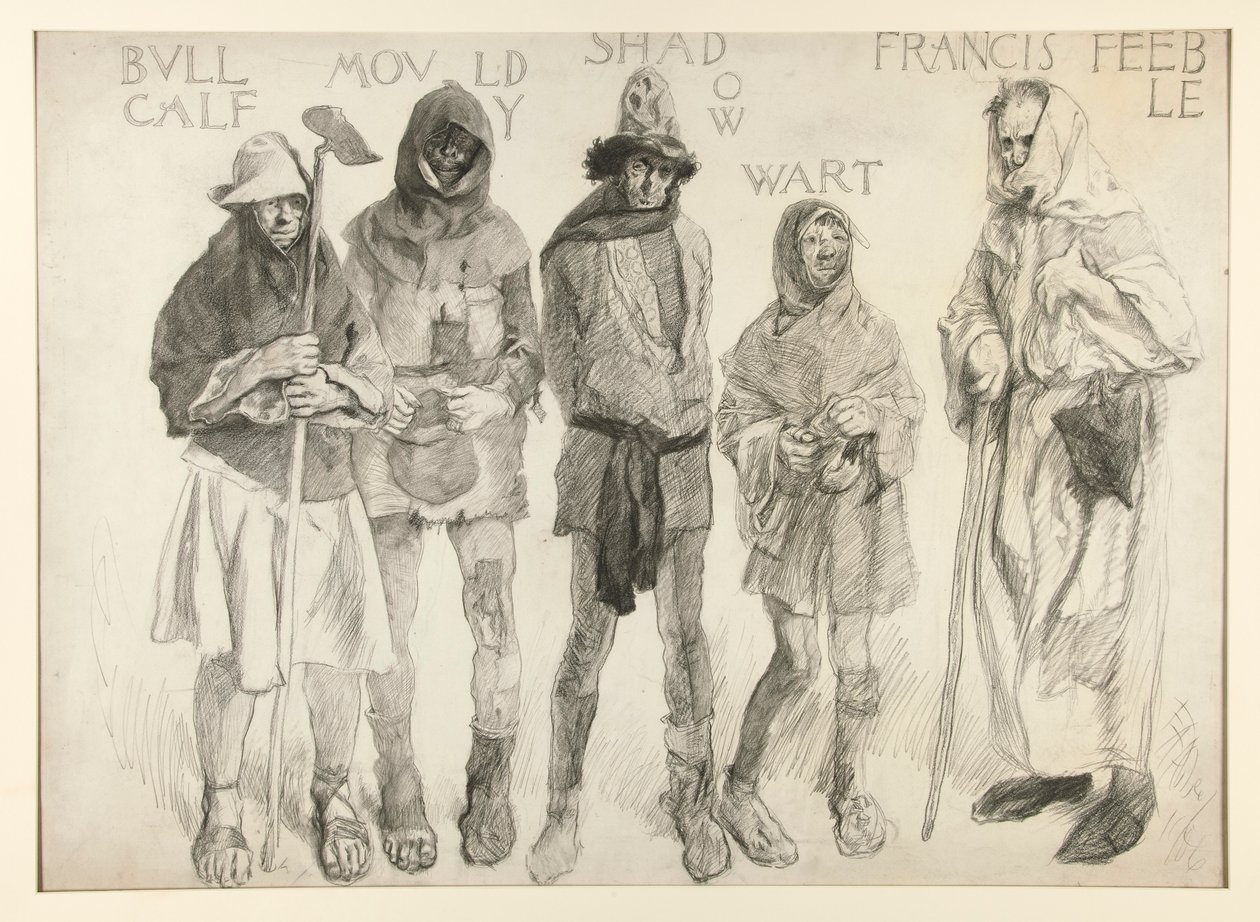 Davanti a Justice Shallow da Edwin Austin Abbey