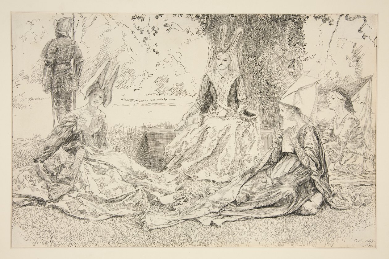 Davanti alla principessa da Edwin Austin Abbey