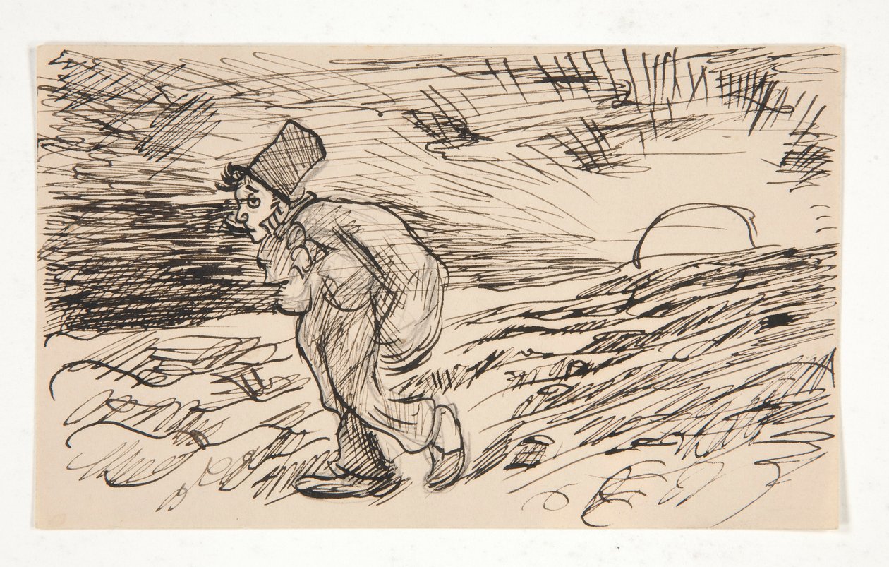 Cartone animato di figura che cammina all