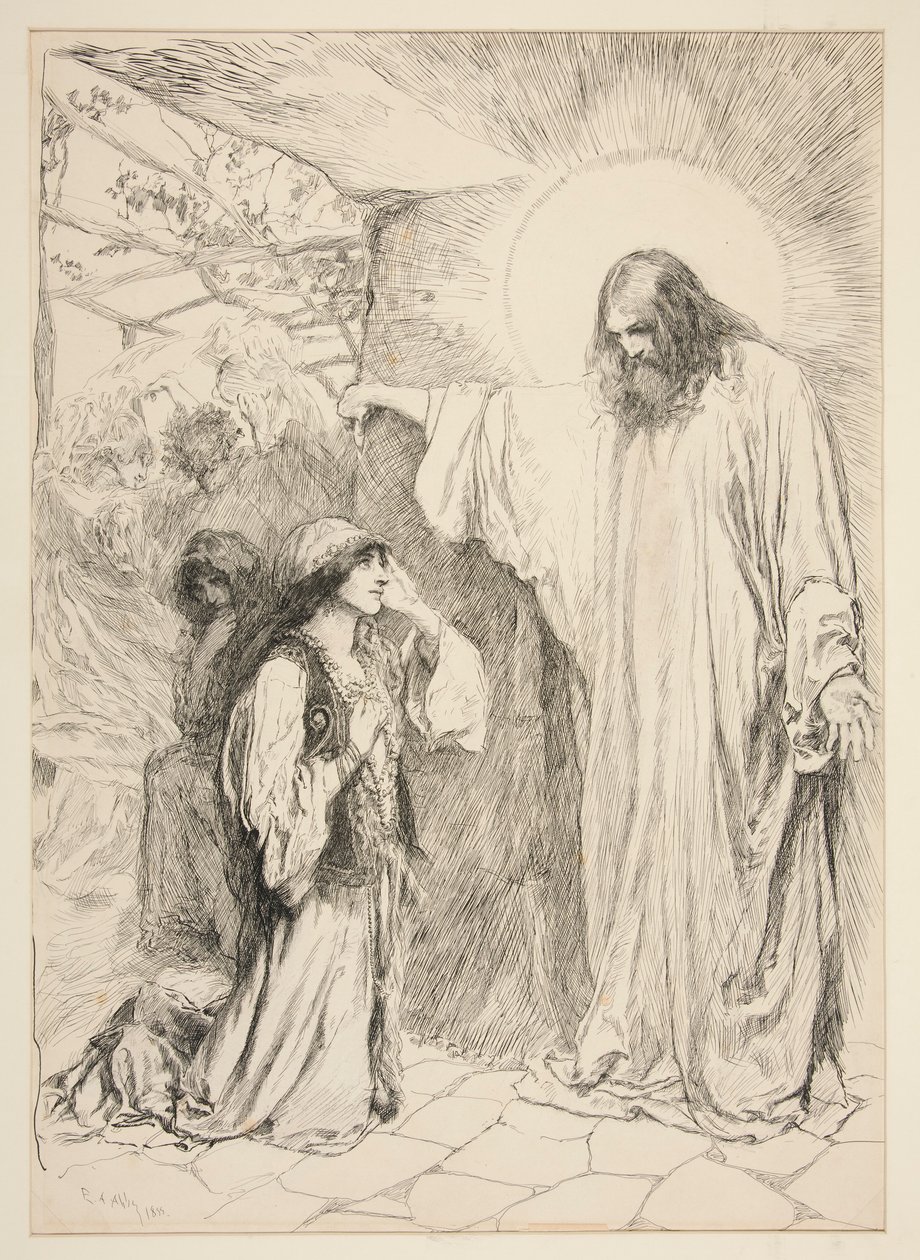 Cristo e Maria Maddalena da Edwin Austin Abbey