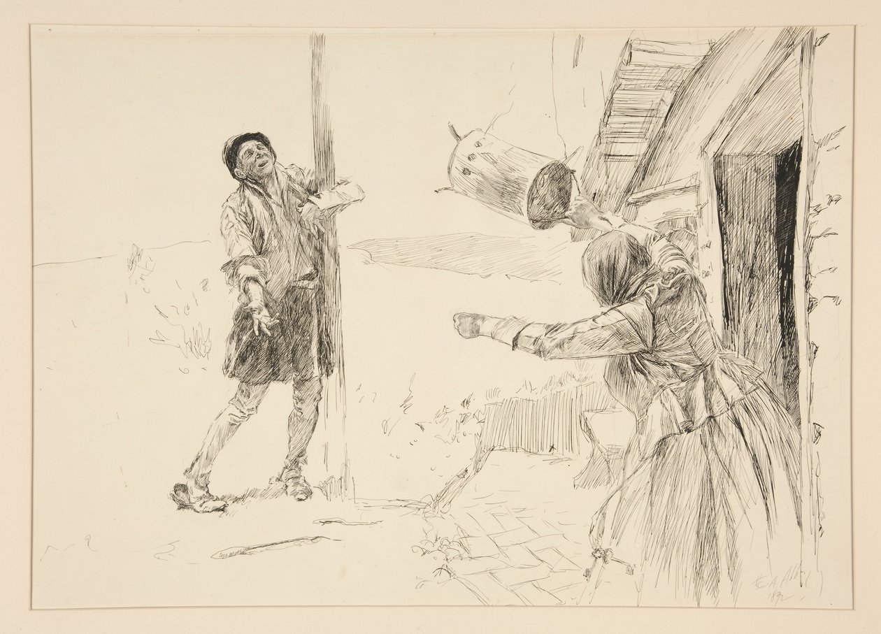 Christopher Sly, illustrazione per Introduzione, Scena ii, La bisbetica domata da Edwin Austin Abbey