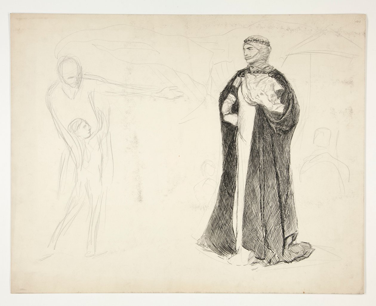 Studio preliminare per Re Giovanni da Edwin Austin Abbey