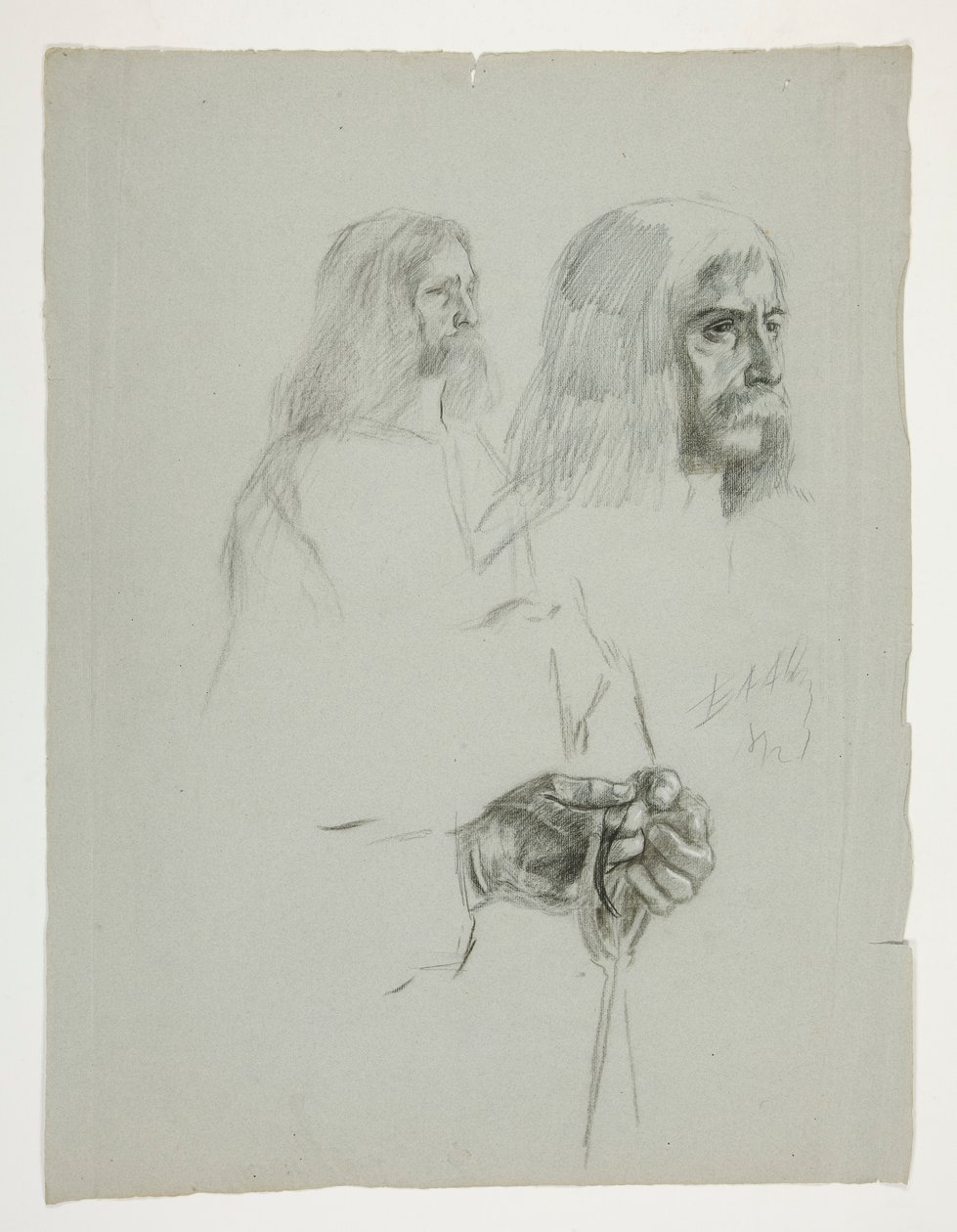 Studi di figure per uno dei murali da La Ricerca del Santo Graal (una serie di quindici dipinti per la Biblioteca Pubblica di Boston, completata nel 1901) da Edwin Austin Abbey