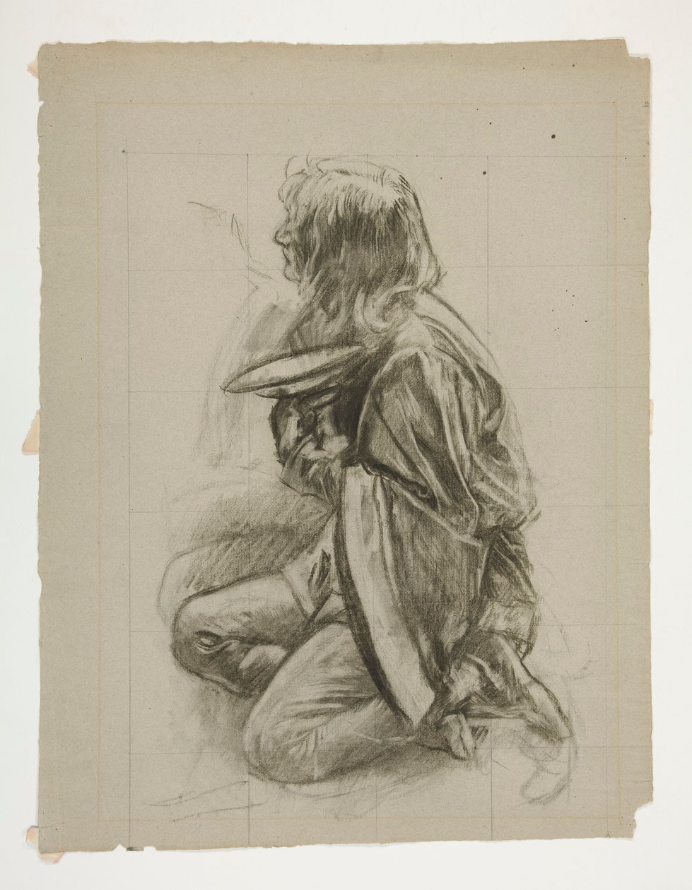 Studio di figura per Re Artù da Edwin Austin Abbey