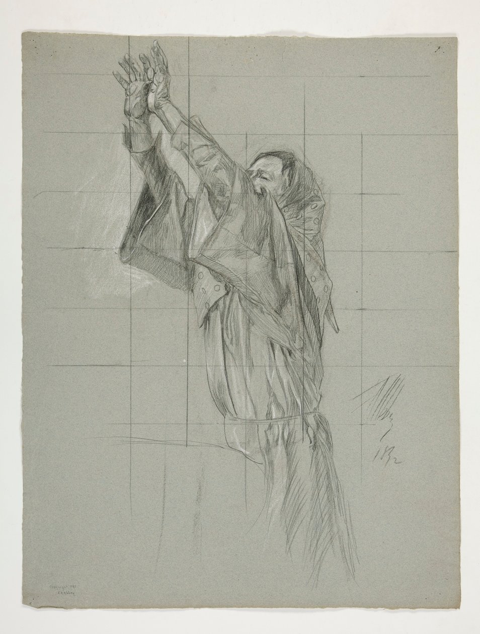 Studio di figura per Re Artù da Edwin Austin Abbey