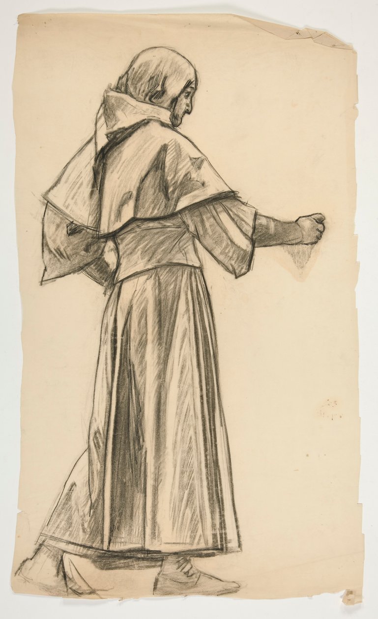 Studio di figura per Re Artù da Edwin Austin Abbey
