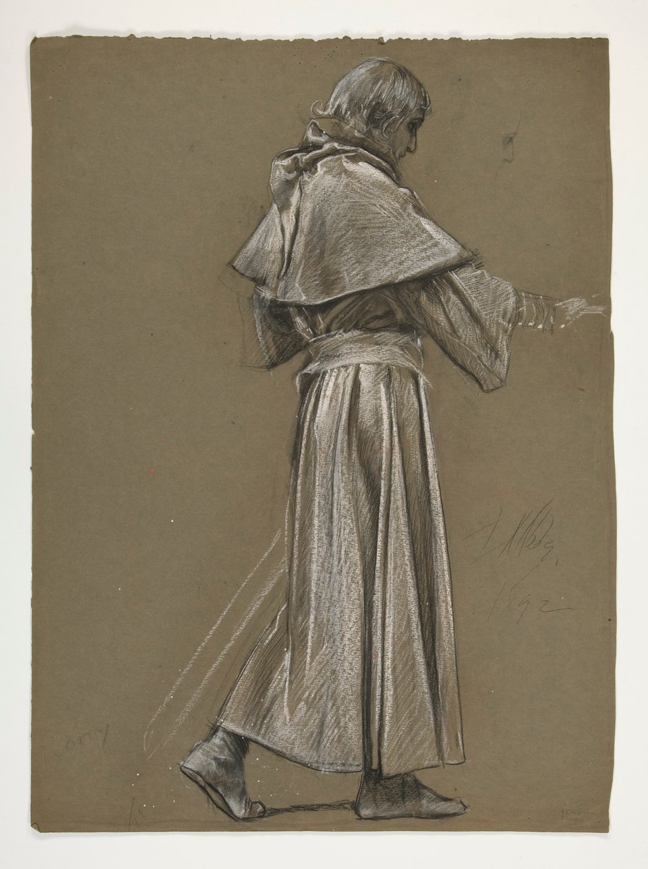Studio di figura per Re Artù da Edwin Austin Abbey