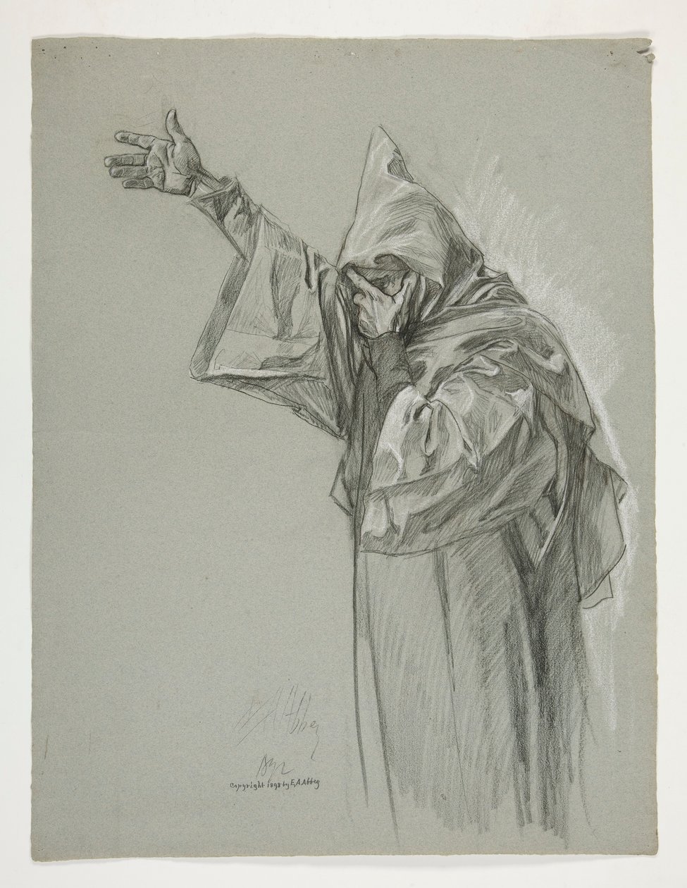 Studio di figura per Re Artù da Edwin Austin Abbey