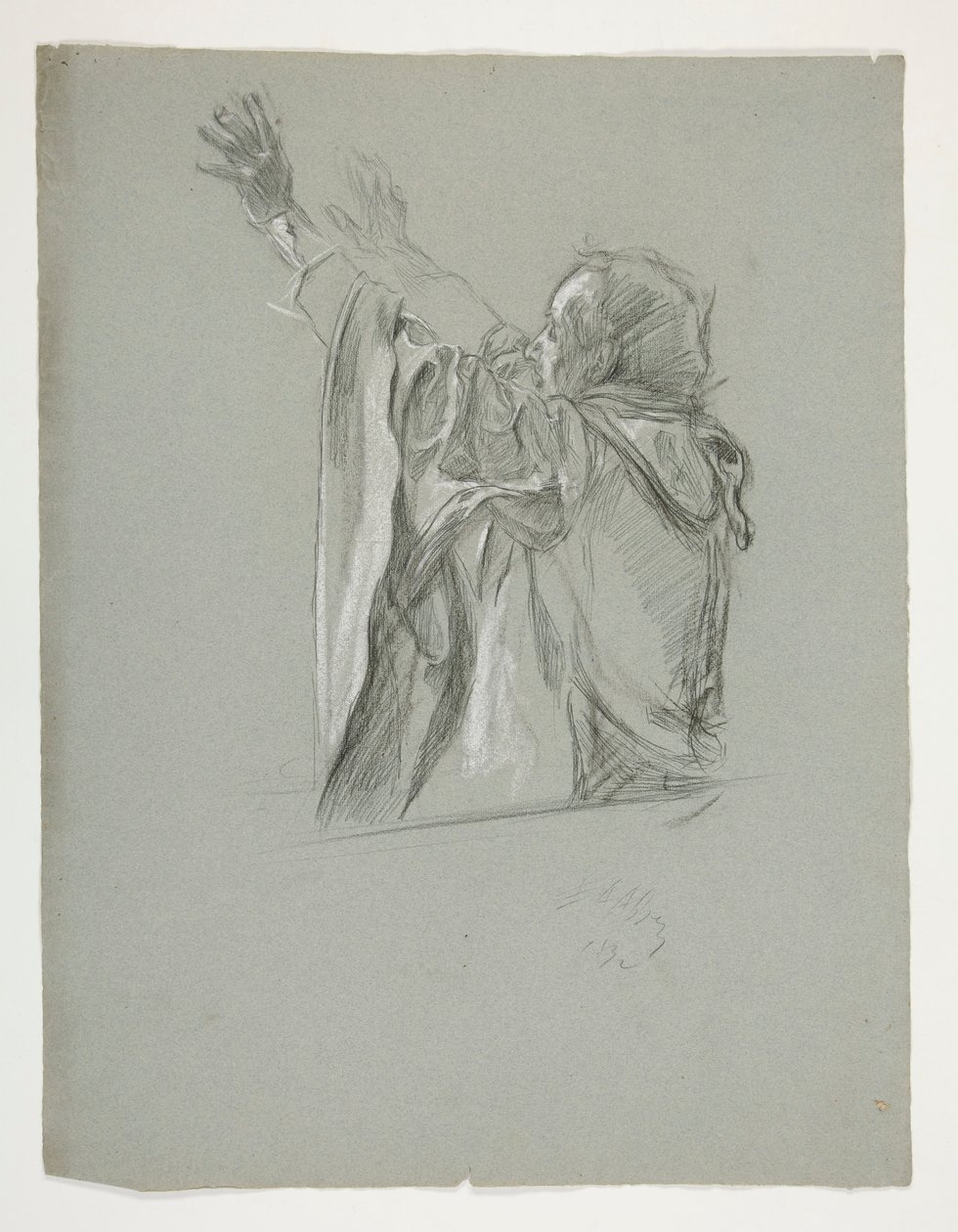 Studio di figura per Re Artù da Edwin Austin Abbey
