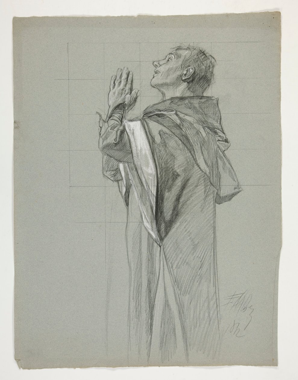 Studio di figura per Re Artù da Edwin Austin Abbey
